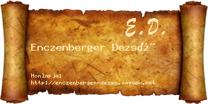 Enczenberger Dezső névjegykártya