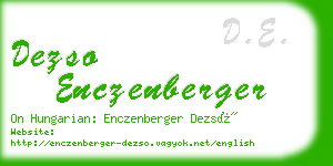 dezso enczenberger business card
